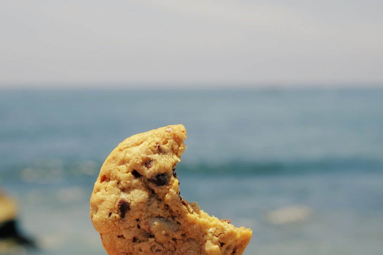 A cookie with a bite taken out
